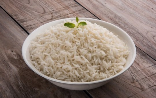 plain steamed white rice