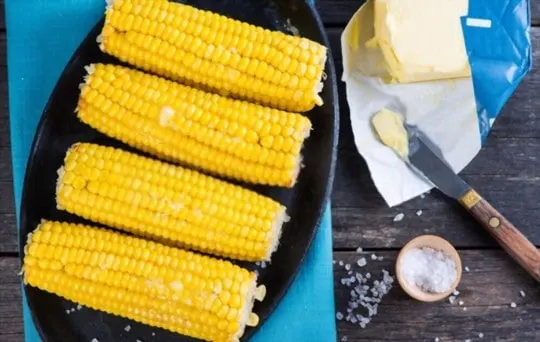 corn on the cob lathered in butter