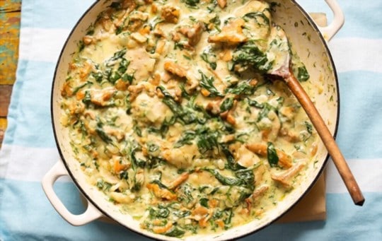 creamed spinach and mushrooms