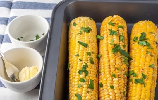 roasted corn with butter