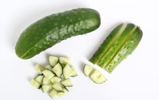 diced cucumbers