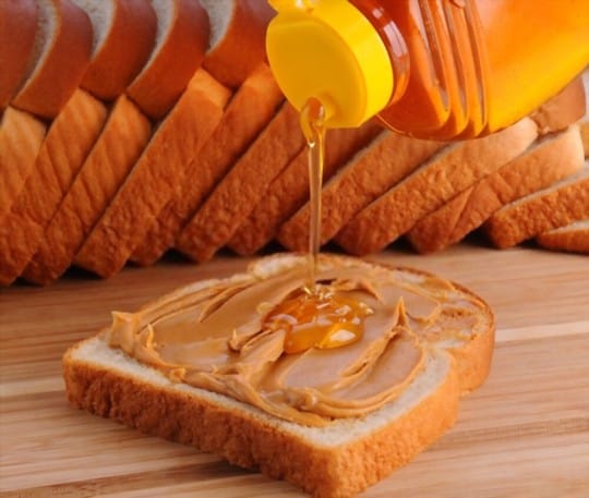 mix of peanut butter and honey